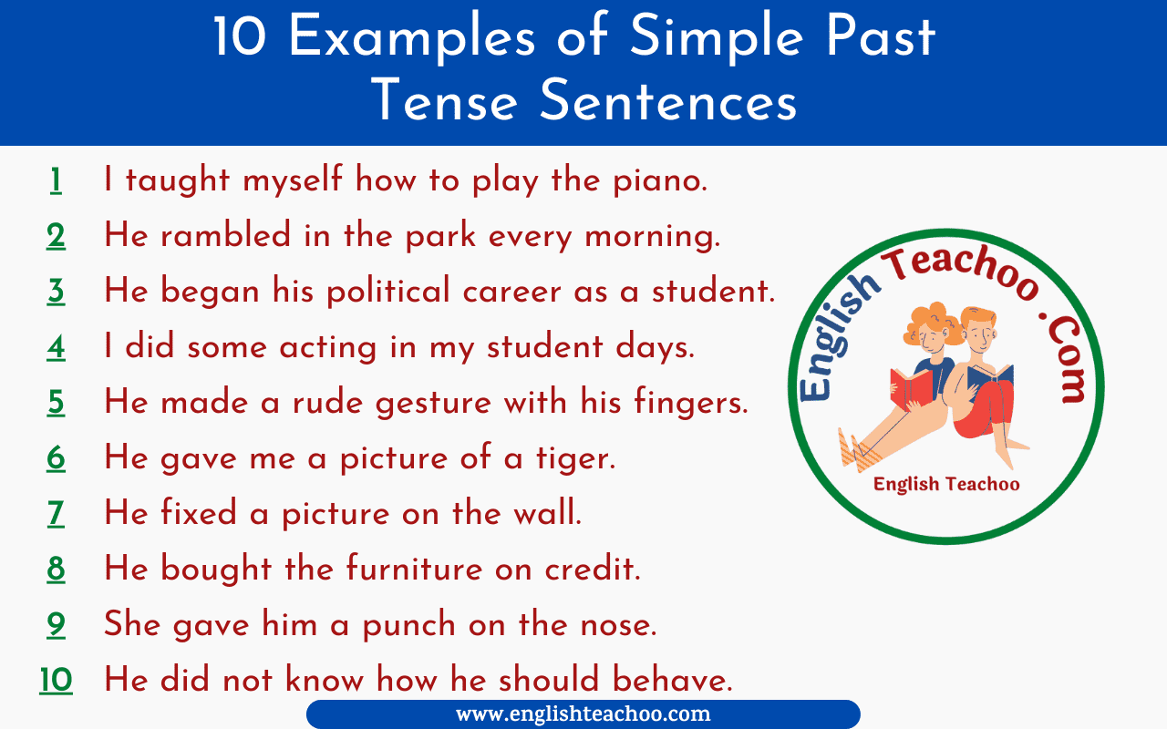 10 Examples of Simple Past Tense Sentences-1