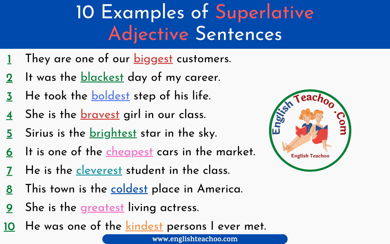 10 Examples of Superlative Adjective Sentences