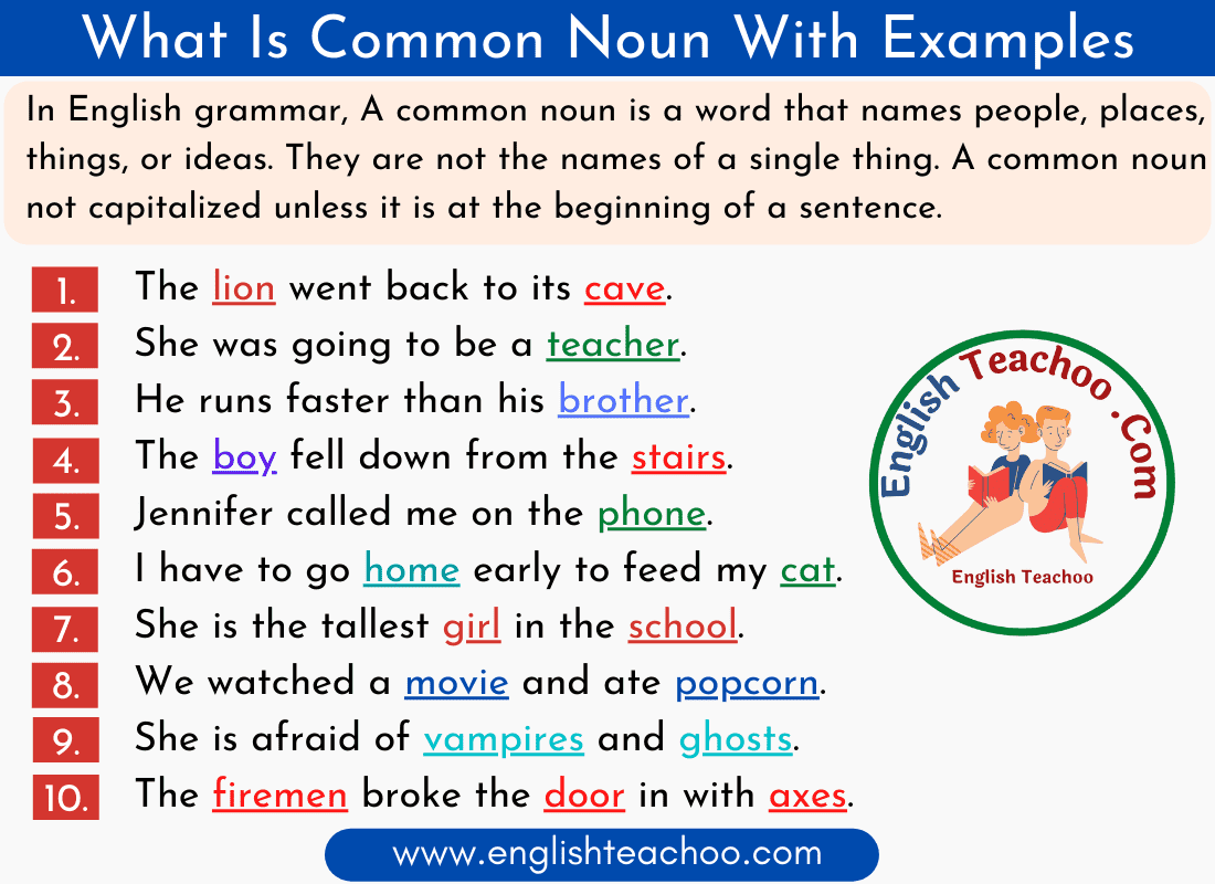 What Is Common Noun With Examples