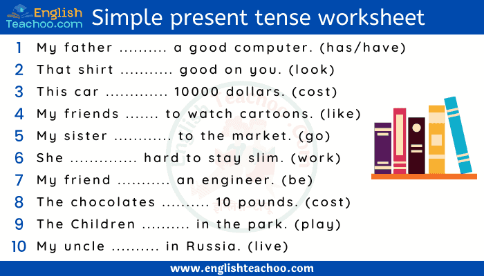 Simple present tense worksheet