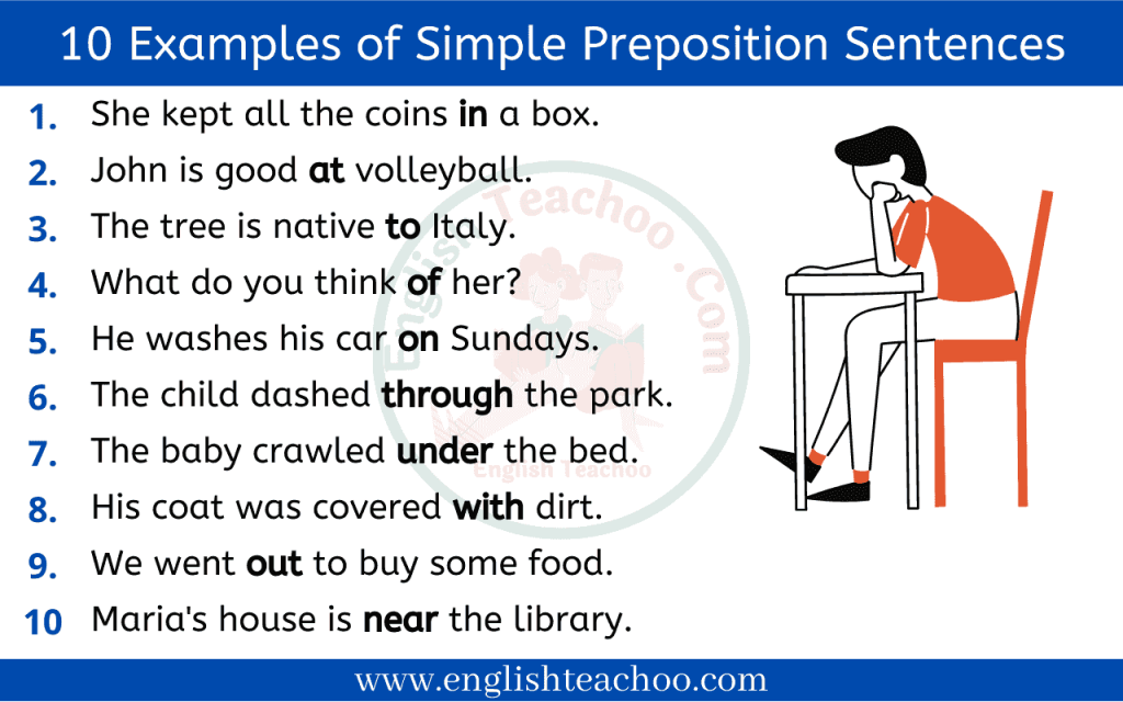 10 Examples of Simple Preposition Sentences