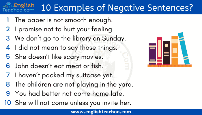 10 Examples of Negative Sentences
