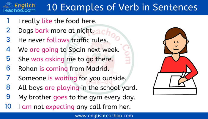 10 Examples of Verb in Sentences