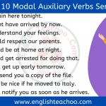 10 Modal Auxiliary Verbs Sentences