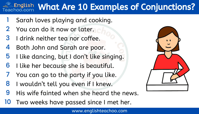 What Are 10 Examples of Conjunctions