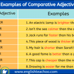 Comparative Adjective Examples