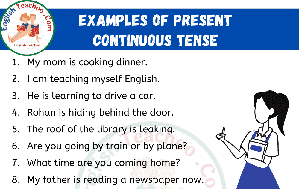 Examples of Present Continuous Tense Sentence