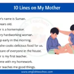 10 Lines on My Mother in English