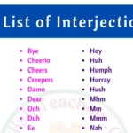List of Interjection In English