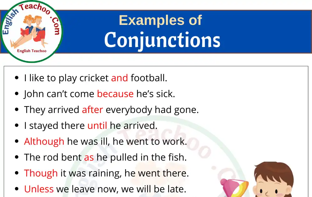 Examples of Conjunction in a Sentences
