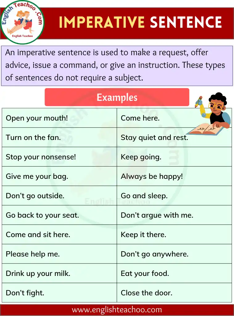 Imperative Sentence Meaning Examples